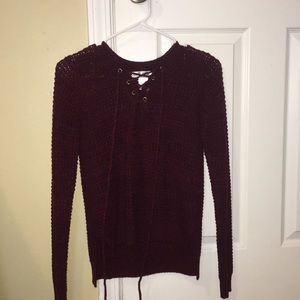 maroon sweater
